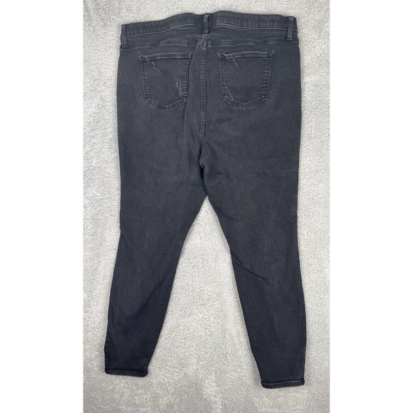 TORRID PREMIUM Sky High Skinny Stretch Black Denim Ankle Jeans Plus Sz 20R - Picture 7 of 7